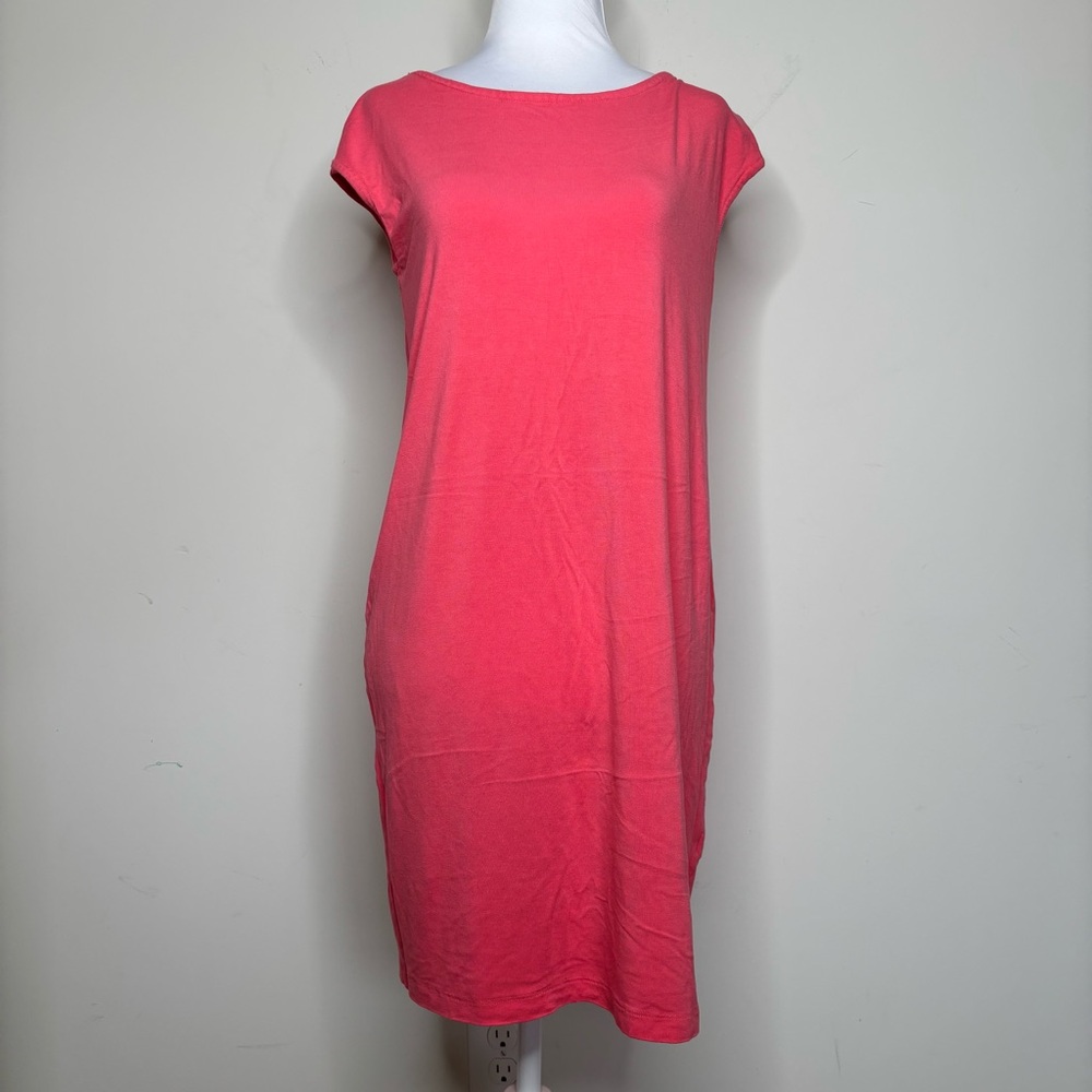 M1 Tori Richard Luxury Resort wear Pink‎ Mini Dress Modal Beach Vacation Medium